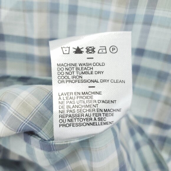 Zachary Prell Shirt Mens Large Blue Plaid Cotton Regular Fit Classic Button-Up - Picture 10 of 12